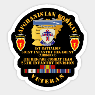 Afghanistan - Vet - 1st Bn 501st -4th BCT 25th ID w AFGHAN SVC Sticker